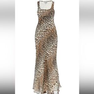 Ganni Leopard print midi dress